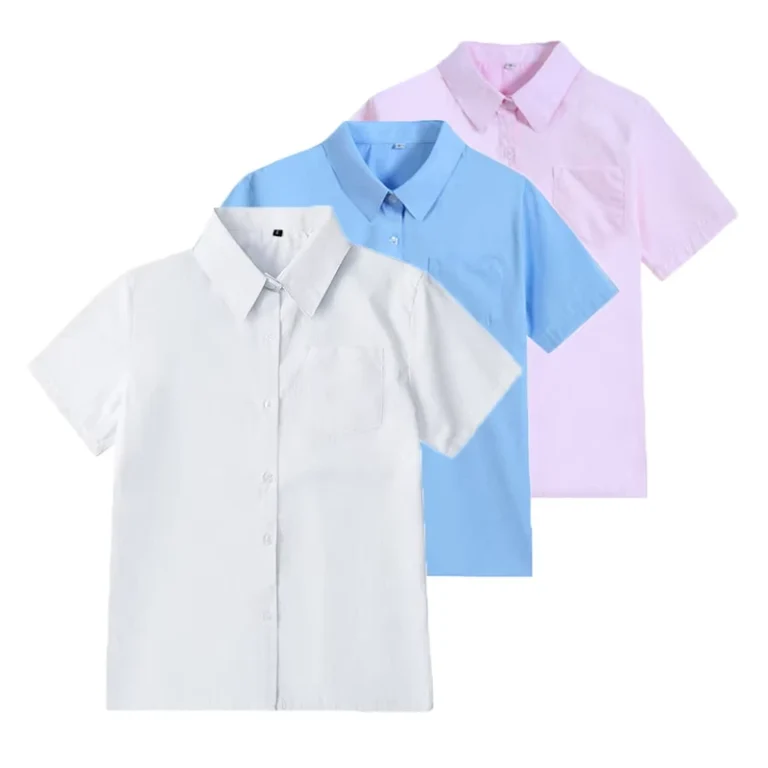 Customized-Green-White-School-Shirts-Camisa-De-Uniforme-Escolar