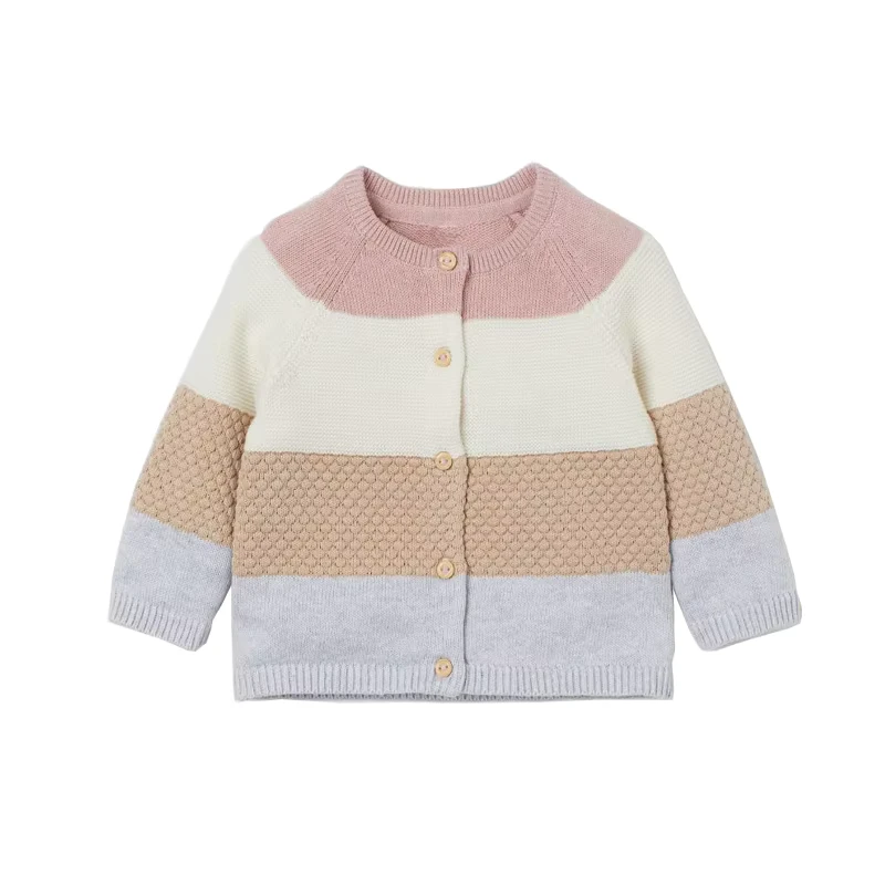Customized-Kids-Boutique-Multi-Color-O-Neck-Sweater-Cardigan