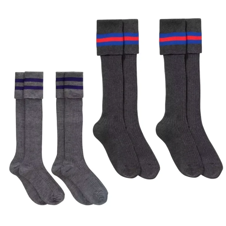 Customized-Kids-School-Uniform-Stockings-Winter-Casual-Grey-Polyester-Cotton-Kids-Socks