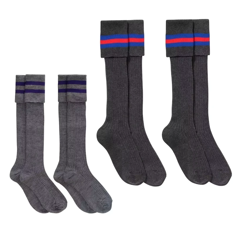 Customized-Kids-School-Uniform-Stockings-Winter-Casual-Grey-Polyester-Cotton-Kids-Socks