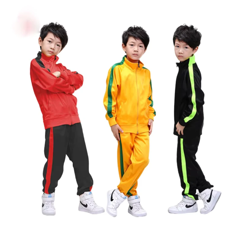 Customized-Kids-Sports-Wear-School-Uniform-Tracksuit-Sets-Suppliers-Children-Woven-Types-of-School-Uniforms-for-School
