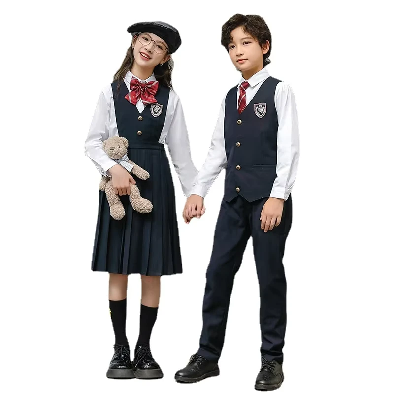 Customized-Kindergarten-Choir-Performance-Suits-Suspender-Skirt-Shirts-Class-Uniform-Primary-Secondary-Students-School-Uniform