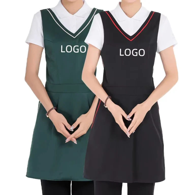 Customized-Kitchen-Apron-Work-Clothes-Anti-Fouling-Catering-Hotel-Flower-Shop-Printed-Embroidery-Waitress-Waiter-Apron