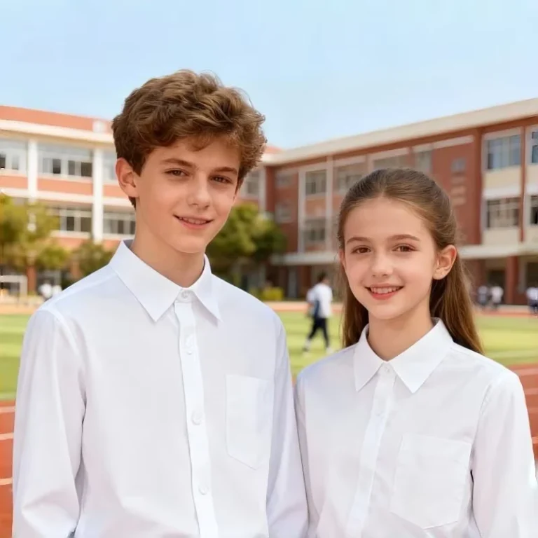 Customized-Logo-Anti-Spilling-White-Shirt-School-Uniform-Top-Spring-and-Summer-Style-Long-Sleeve-100-Cotton