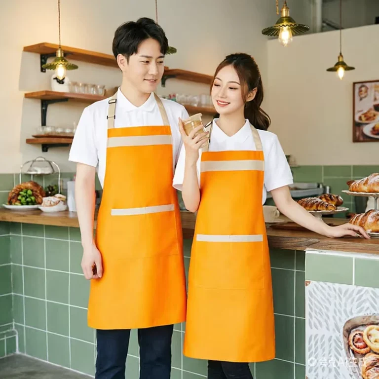 Customized-Logo-Printed-Woven-Apron-Fashionable-Primary-School-Kids-Baby-Eating-Art-Painting-Training-Restaurant-Bar-Uniforms