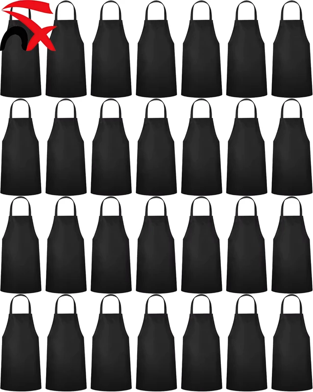 Customized-Logo-Uniform-Apron-Hanging-Neck-Bar-Restaurant-Waiter-Apron