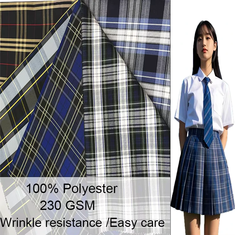 Customized-Plaid-100-Polyester-Wrinkle-Resistance-Check-Yarn-Dye-School-Skirt-Fabric-for-Jumper-Dress