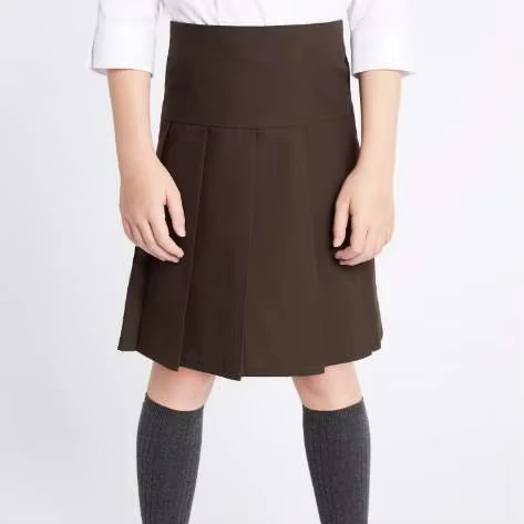 Customized-Primary-School-Girls-Children-Uniform-Skirts-Crease-Resistant-100-Cotton-with-Logo