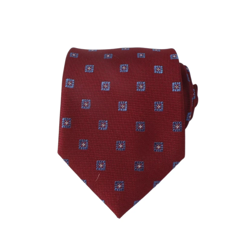 Customized-Red-Geometric-Twill-100-Polyester-High-Quality-Tie
