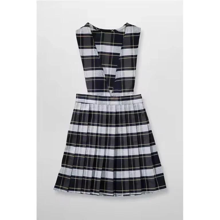 Customized-School-Girl-Tartant-Dress-Primary-School-Uniform-Stripe-Pinafore-Pleat-Dress-Design-School-Uniforms