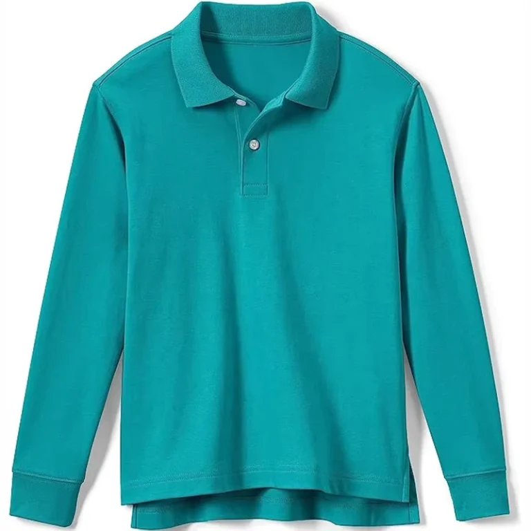 Customized-School-Uniform-Kids-Long-Sleeve-Interlock-Polo-Shirt
