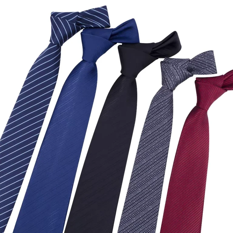 Customized-logo-Polyester-Jacquard-Tie-with-Breathable-and-Wrinkle-Resistant-Unique-Emperor-Black-Stripes