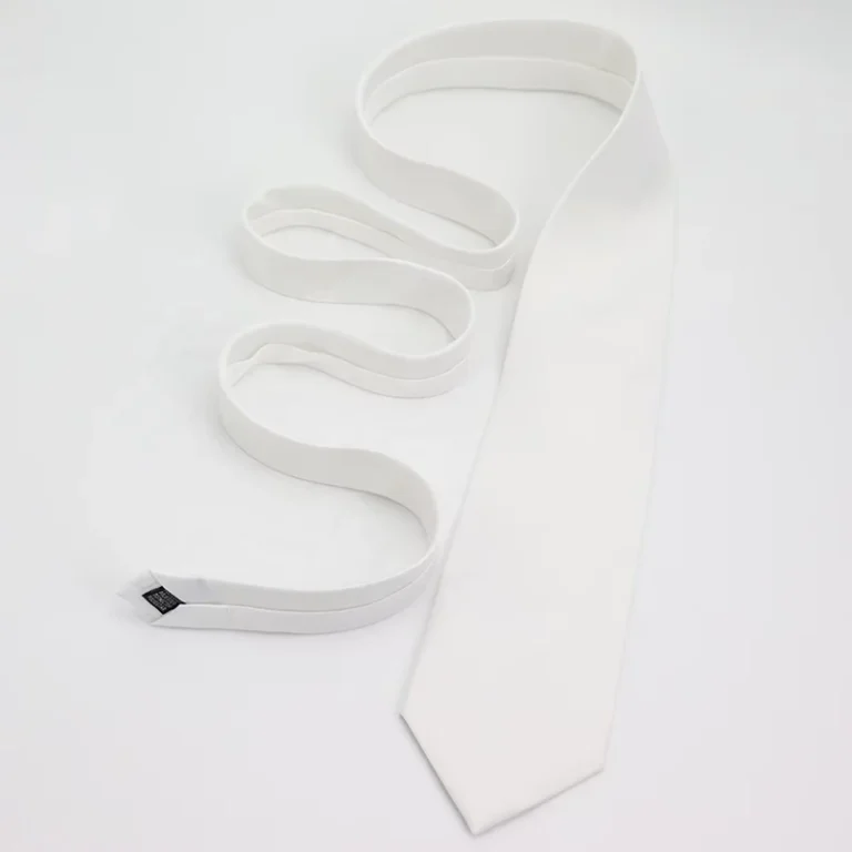 DIY-Manufacturer-Microfiber-Polyester-Woven-Custom-Necktie-Men-Blank-White-Solid-Satin-Sublimation-Tie-for-Men