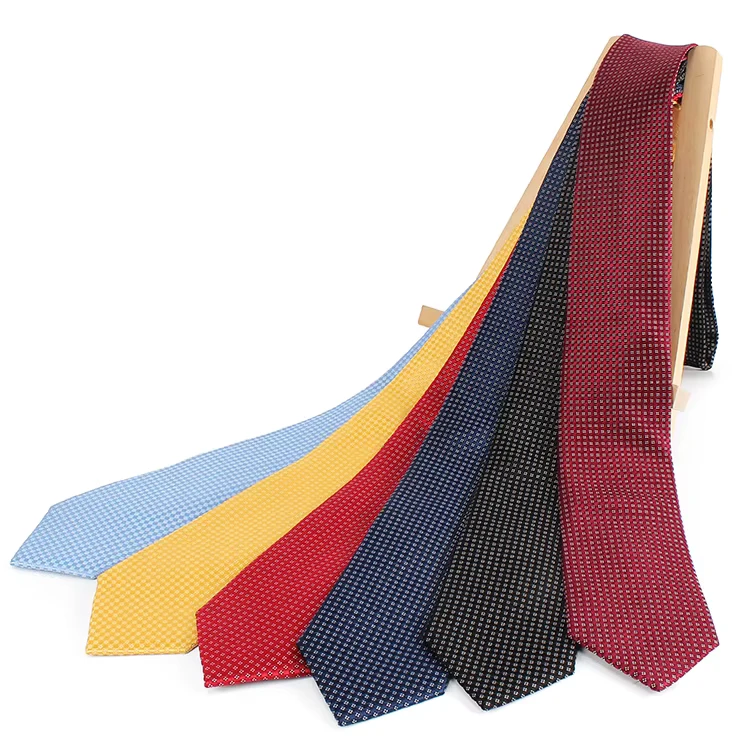 Dacheng-Manufacturing-High-Quality-Dot-Jacquard-Corbatas-Mens-Tie-Polyester-Necktie