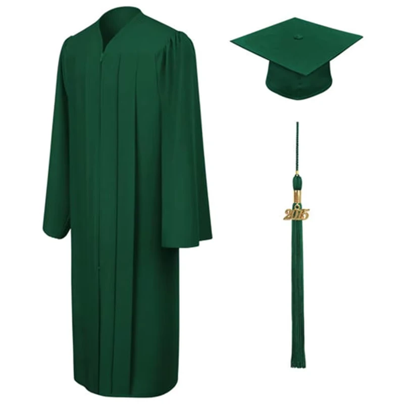Dark-Green-Adult-Graduation-Gown-Adult-University-Ceremony-Classic-Graduation-Hat-and-Gown-School-Uniform