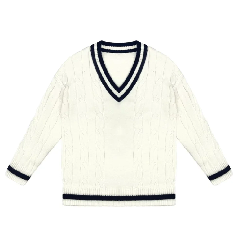 Designer-Custom-Knit-Preppy-Style-Children-Cable-Knit-V-neck-School-Uniform-Sweater