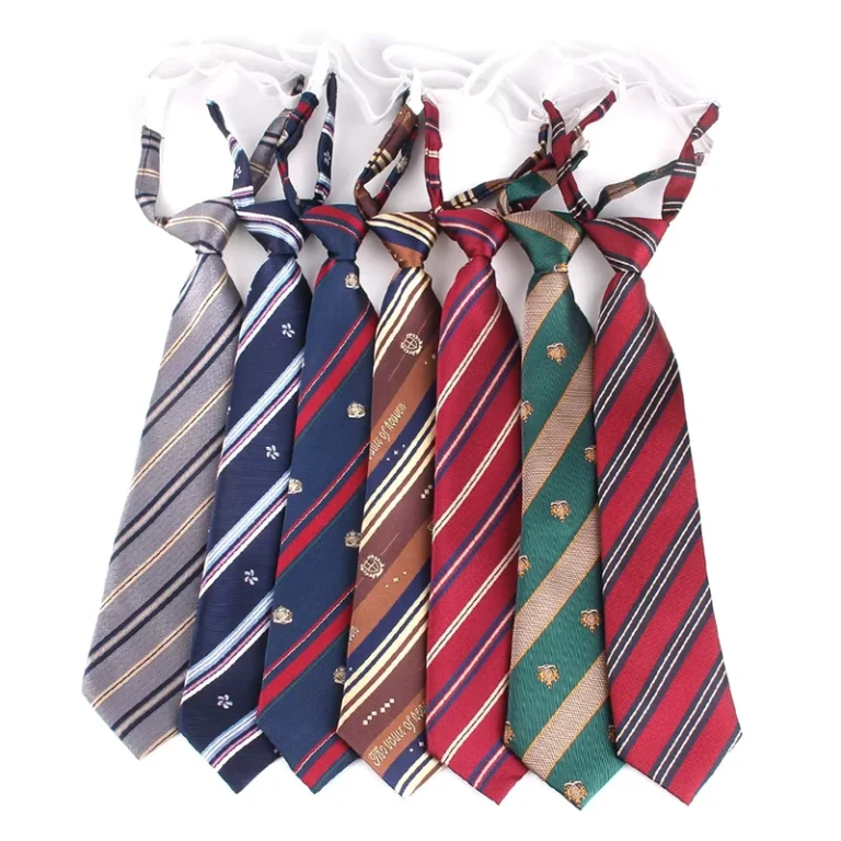 Easy-Wear-Elastic-33cm-School-Tie-Girls-Custom-School-Uniform-Ties-With-Logo-Stripe-Necktie-for-Children-Girls-Boys