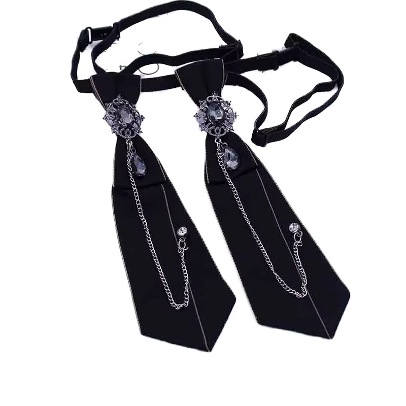 Elegant-Female-Student-Necktie-Diamond-Chain-Butterfly-Design-Fashionable-Cartoon-Tie-Accessories-for-Party