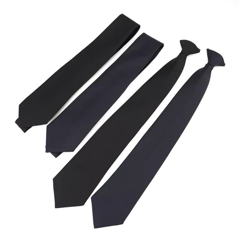 Elegant-Solid-Black-and-Navy-Blue-Formal-Neckties-Quality-Polyester-Woven-Clip-on-Ties-for-Security