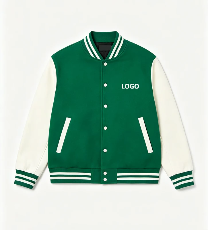 Embroidery-Logo-Cotton-Brushed-Fleece-Stand-Collar-School-Uniform-Winter-Bomber-Jacket-Windproof-Sportswear-Baseball-Jacket