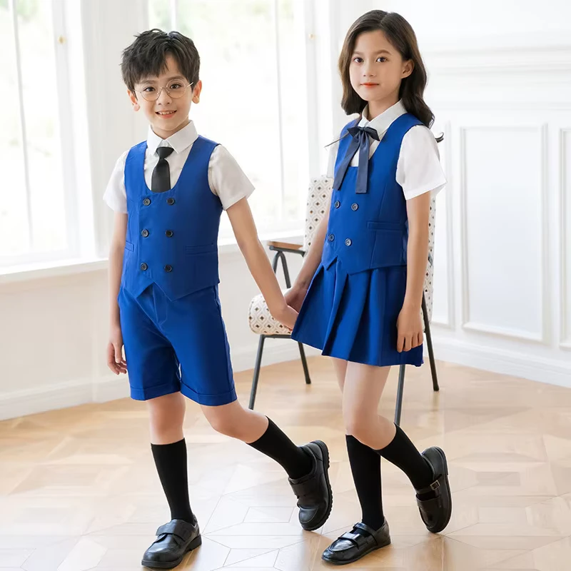 European-and-American-School-Uniform-Suit-Waistcoat-Shorts-Suit-Skirt-Set-Primary-and-Secondary-Schools-Can-Be-Customized