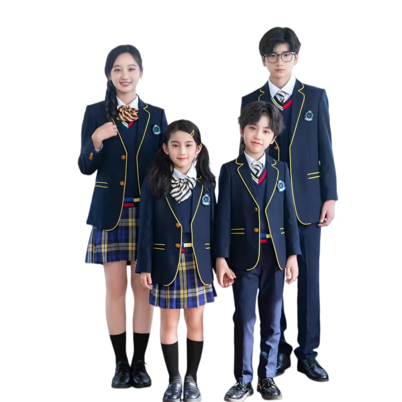 FUYI-Custom-Design-British-Style-Unisex-School-Shirt-Uniforms-Children-Summer-Woven-Polyester-Cotton-Green