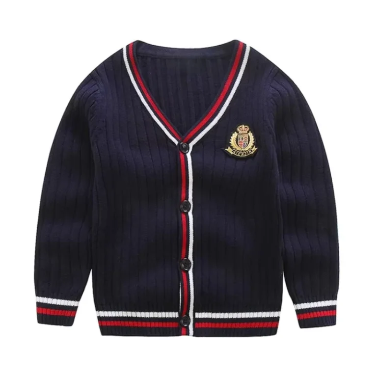 FUYI-New-Model-Customizable-School-Uniform-Knitted-Cardigan-Unisex-Childrens-College-Style-Sweater-Coat-for-Class-Uniform