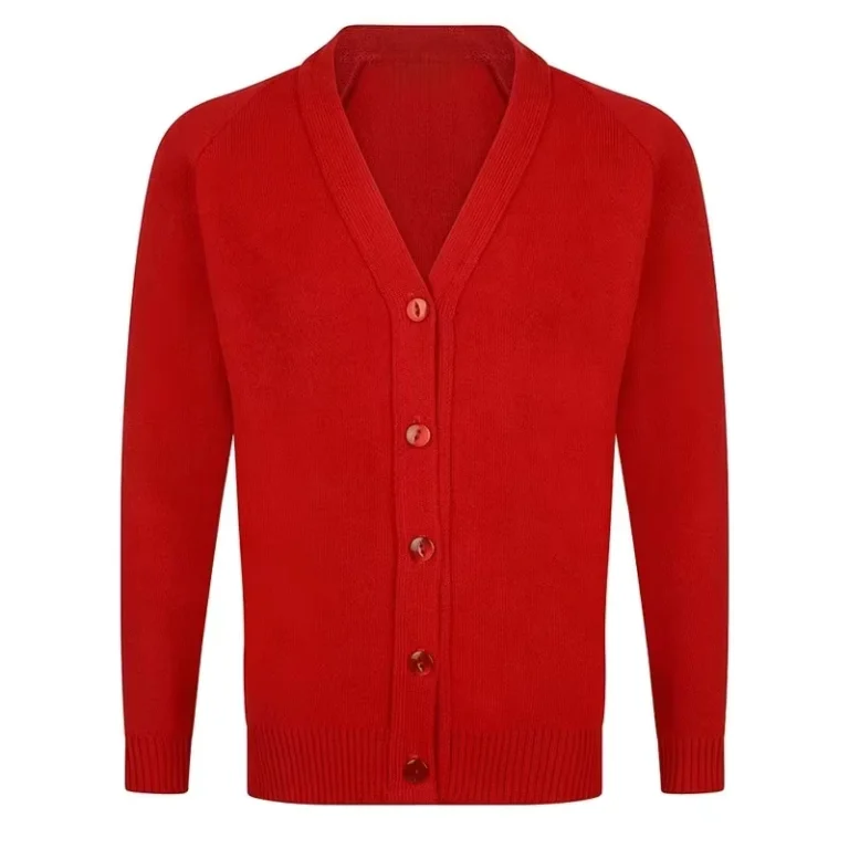 FUYI-Unisex-Knit-Cardigan-Sweater-Primary-School-Uniform-Childrens-Polyester-Cotton-Long-Sleeve-Coat-Needle-Detection-OEM