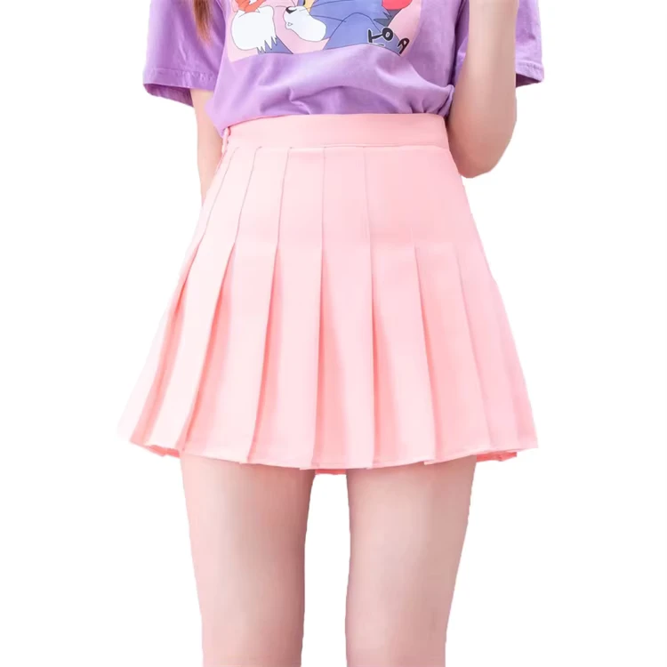 Fabric-Schoolgirl-Mini-Skirt-Pleated-Soft-Sexy-Girl-School-Uniform-Short-Skirt