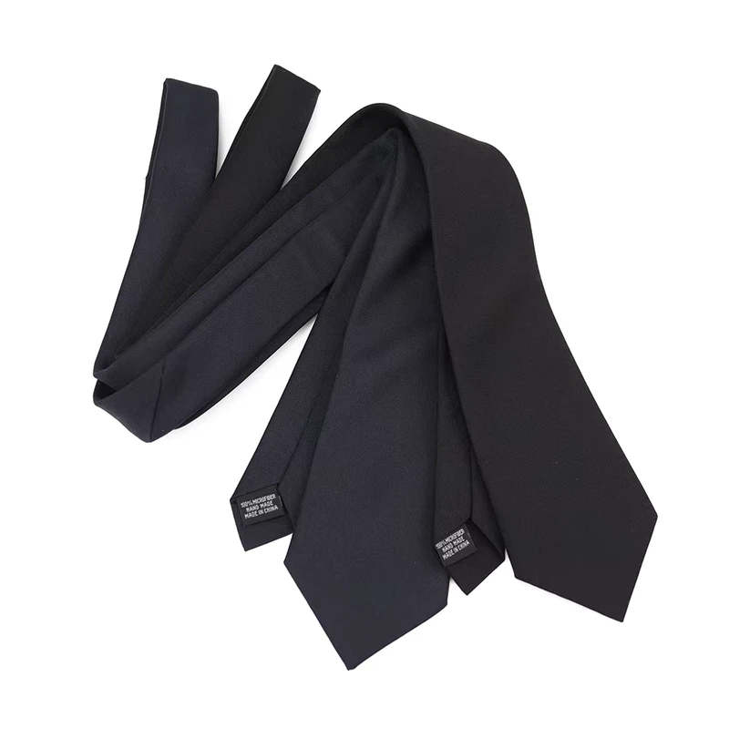 Factory-Business-Neck-Ties-Universal-Solid-Black-and-Navy-Blue-Microfiber-Necktie-Jacquard-Male-Tie