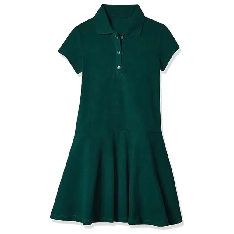 Factory-Childrens-Polo-Dress-Girls-Short-Sleeve-Picque-Polo-Dress