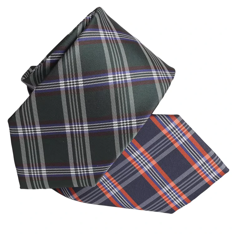 Factory-Christmas-Festival-Plaid-Polyester-Ties-High-Quality-Custom-Logo-Label-Necktie-for-Mens