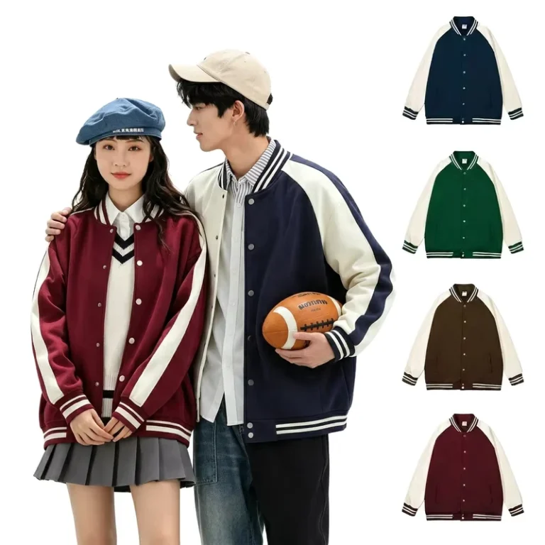 Factory-Cotton-Polyester-School-Uniform-for-Boys-and-Girls-Windbreaker-Lightweight-Unisex-Baseball-Jacket-Coat