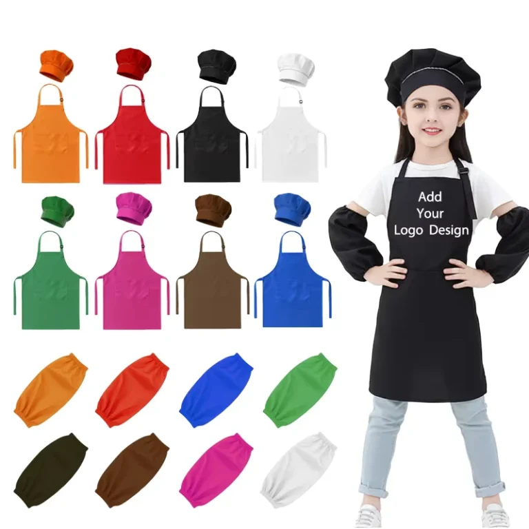 Factory-Custom-Adult-Childrens-Baking-DIY-Chef-Hat-Uniform-Apron-Advertising-Apront-Parent-child-Apron-Set
