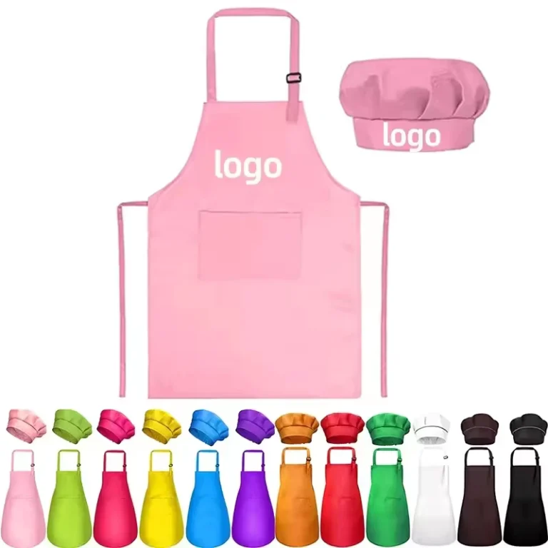 Factory-Custom-Adult-Childrens-Uniform-Apron-Advertising-Apron-Baking-DIY-Chef-Hat-Parent-child-Apron-Set