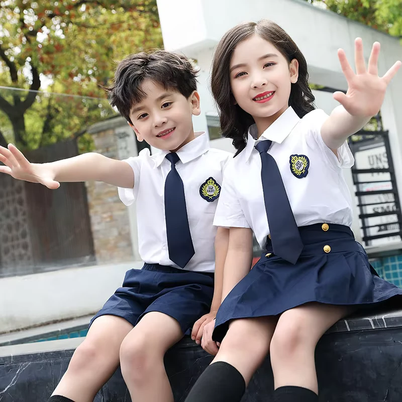 Factory-Custom-Children-Navy-Blue-Cotton-Japan-Student-School-Uniforms-Set-Suit-for-Girls-Boys-Waistcoat-Vest-Shirt-Skirt-Shorts