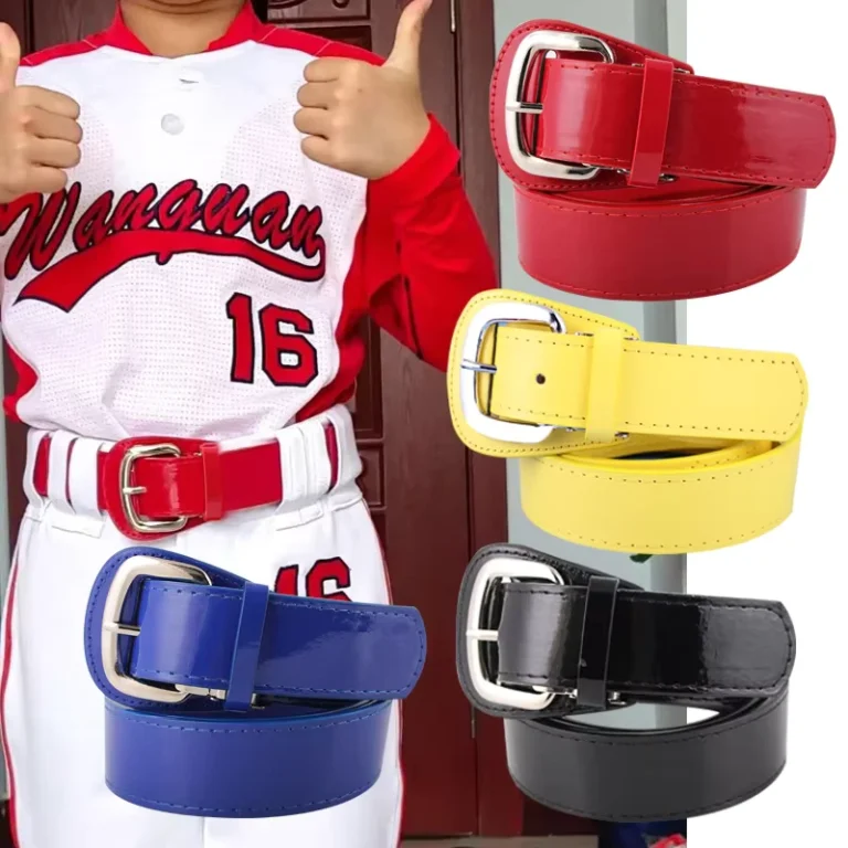 Factory-Custom-Color-Logo-Patent-PU-Leather-Glossy-Adjustable-Children-Youth-Outdoor-Sport-Baseball-Belt