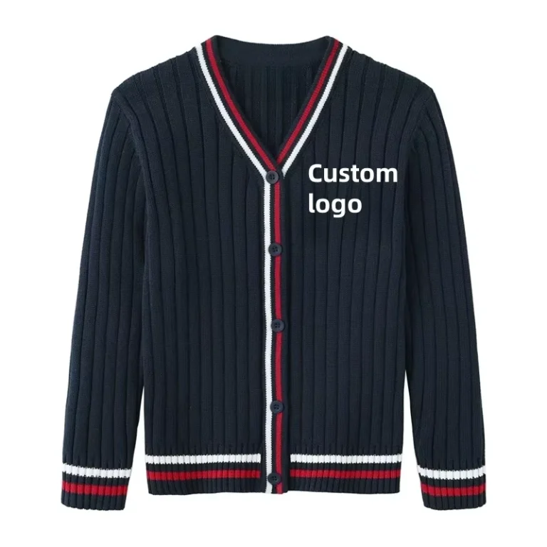 Factory-Custom-Knit-Cardigan-Spring-Autumn-Middle-School-Students-Uniform-Boys-Girls-Graduation-Sweater-Children