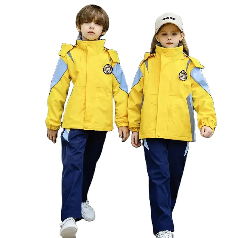 Factory-Custom-Logo-Primary-School-Uniform-Kids-Polo-Collar-Tshirts-Pants-Jackets-Sets-OEM-Label-School-Uniform-Tracksuits-Sets