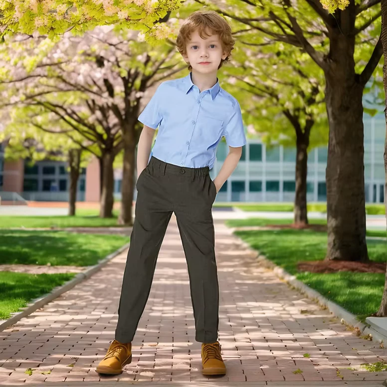 Factory-Custom-OEM-ODM-Kid-Children-School-Uniform-Set-for-Boys-and-Girls-Student-School-Uniform-Pants-School-Trousers-Shirt-Set