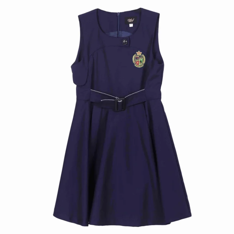 Factory-Custom-School-Uniform-Design-Navy-Blue-Wide-Neck-School-Pinafore-Dress-School-Uniforms-for-Girl