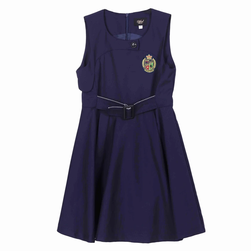Factory-Custom-School-Uniform-Design-Navy-Blue-Wide-Neck-School-Pinafore-Dress-School-Uniforms-for-Girl
