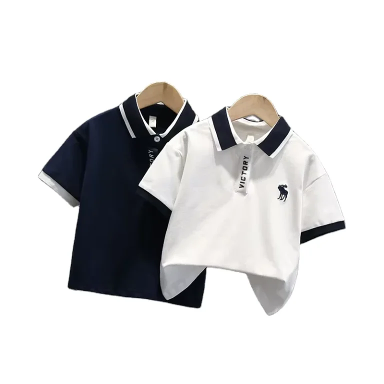 Factory-Customization-Printing-Logo-Children-Clothing-Short-Sleeve-T-shirt-Summer-School-Uniforms-Polo-Shirts