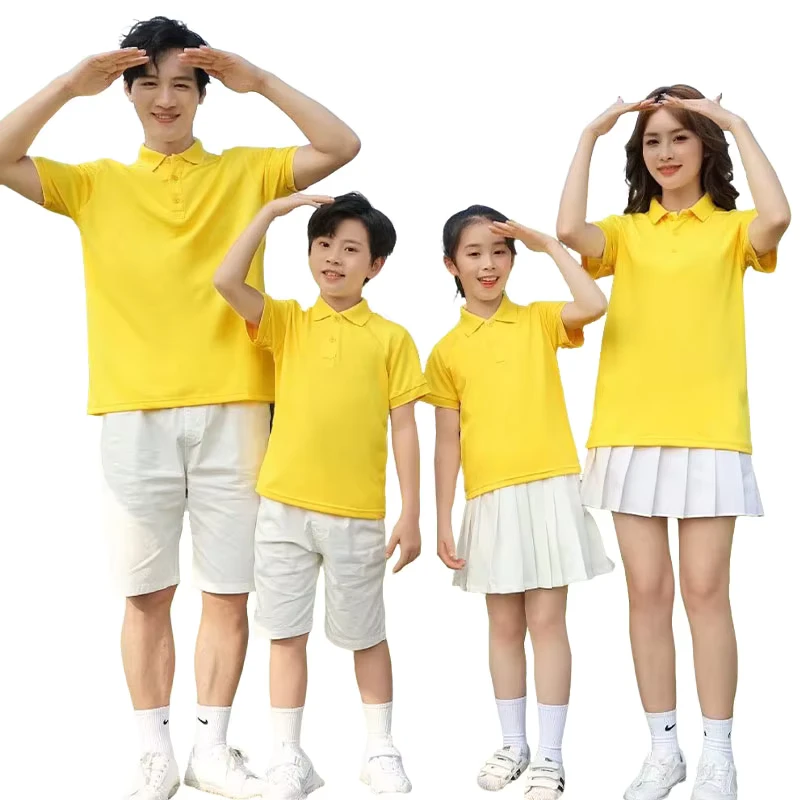 Factory-Customization-Printing-Logo-Childrens-Short-Sleeve-T-shirt-Summer-School-Uniforms-Polo-1