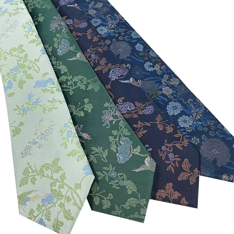 Factory-Customize-Mens-Handmade-Floral-Necktie-Business-Formal-Woven-Jacquard-Polyester