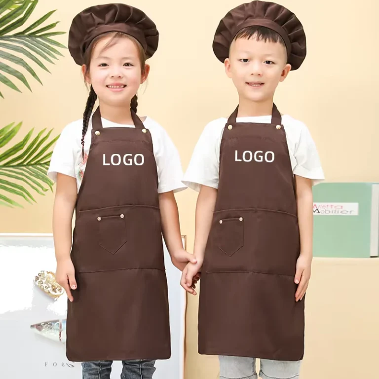 Factory-Customized-Childrens-Apron-Waterproof-Stain-Resistant-Printed-Embroidery-Hanging-Neck-Childrens-Apron