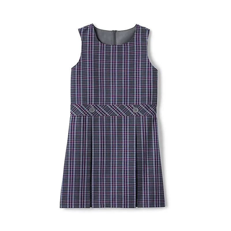 Factory-Direct-Sale-School-Uniforms-Dress-Front-Pleated-Plaid-Jumper-Girls-School-Uniform-Pinafore-for-Girl-Student