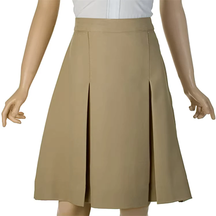 Factory-Direct-Sale-Skirt-High-Waist-Pleated-Dress-Student-Girls-Solid-Skirt-School-Uniforms