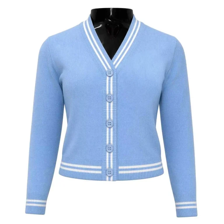 Factory-Direct-Sales-Custom-Processing-Cotton-Knitted-Childrens-Girls-Short-Sleeve-School-Uniform-Cardigans-for-Middle-School