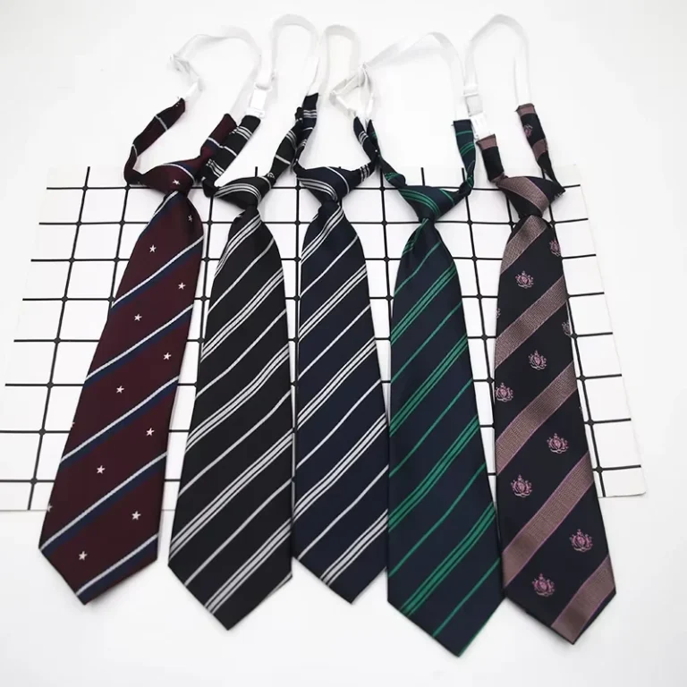 Factory-Direct-Sales-Formal-Dyed-Crown-Trophy-Jacquard-Plaid-Pattern-Childrens-Student-School-Uniform-Collar-Tie